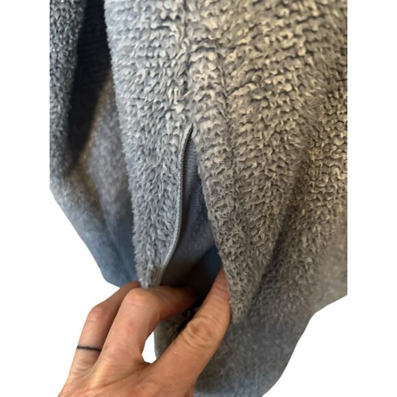 THE NORTH FACE FLEECE JACKET TEXTURED FUZZY BLUE GRAY FULL ZIP WOMENS SIZE XL - Picture 3 of 15